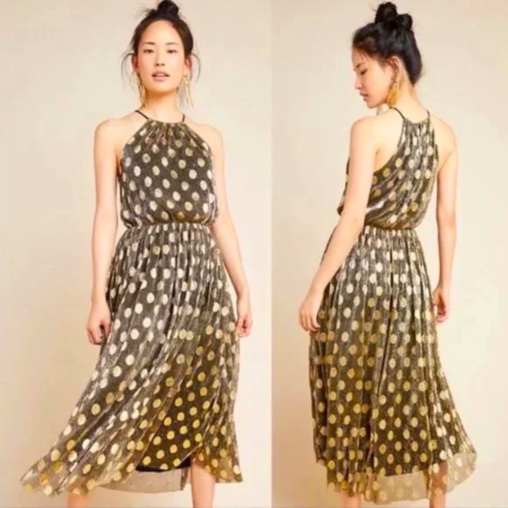 Anthropologie Sunday in Brooklyn Confetti Halter Midi Dress NWT XL